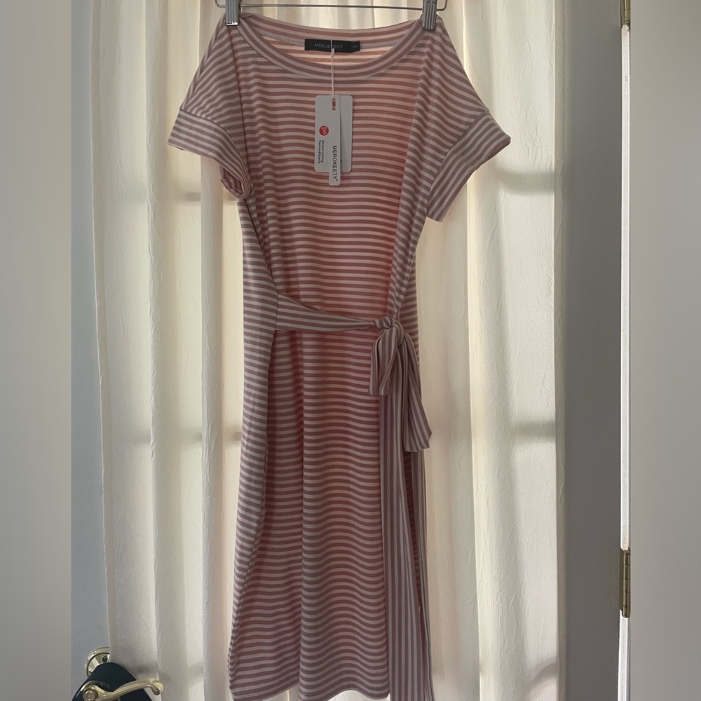 Pink striped dress
